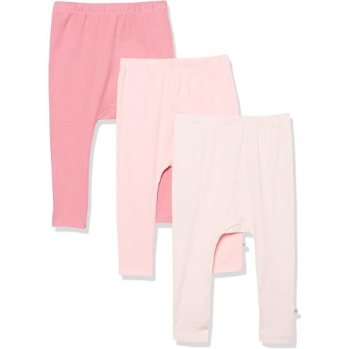 HonestBaby Unisex-Baby Multipack Harem Pants Roomy Fit Pull on Bottoms 100% Organic Cotton for Baby Boys, Girls