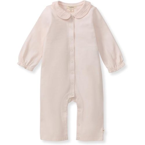 Burt's Bees Baby Girls Long Sleeve Jumpsuit with Collar, 100% Organic Cotton Romper One-Piece Outfit Coverall