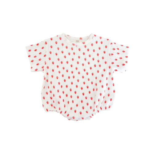 White Strawberry / Organic Pointelle T-Shirt Bubble – SpearmintLOVE