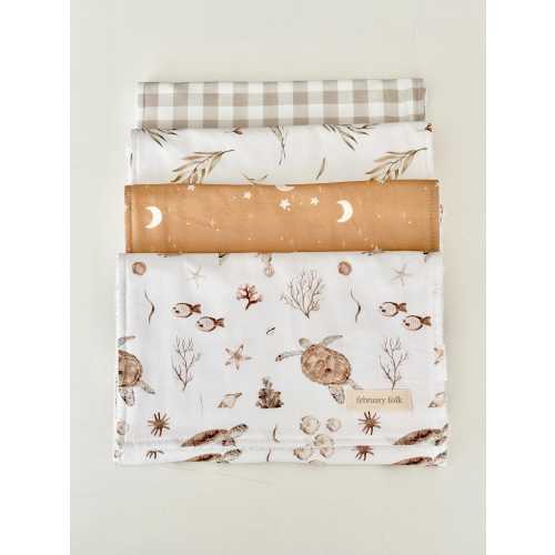 Beige Neutral Burp Cloth Set | Baby Burp Cloths | Individual Burp Cloths | Gender Neutral Burp Cloths