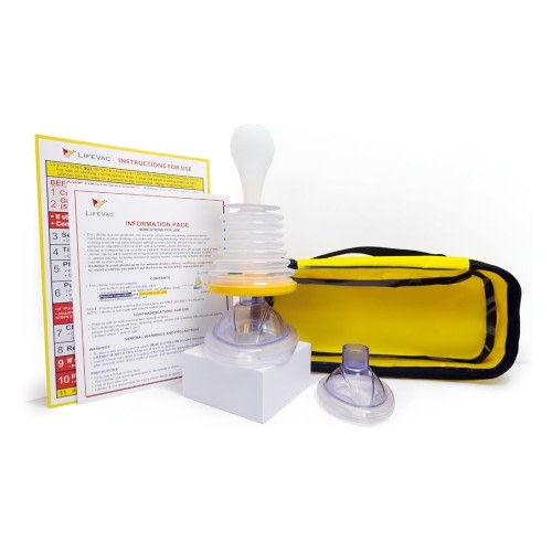 LifeVac Yellow Travel Kit - Portable Suction Rescue Device, First Aid Kit for Kids and Adults, Portable Airway Suction Device for Children and Adults