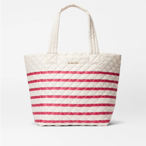 Sanshell/Apple Charter Stripe Medium Metro Tote Deluxe