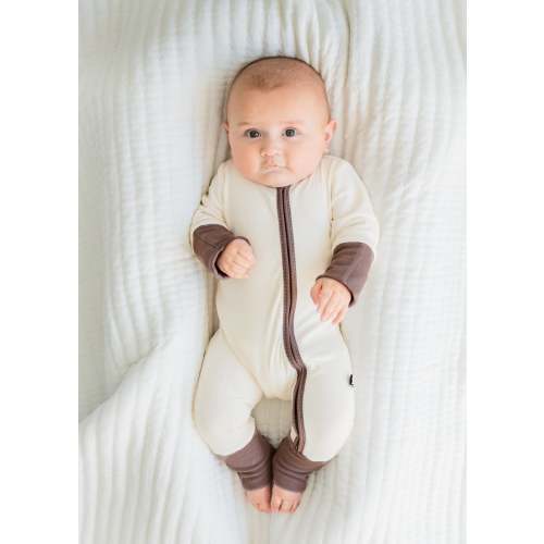 Oatmeal Ribbed Romper