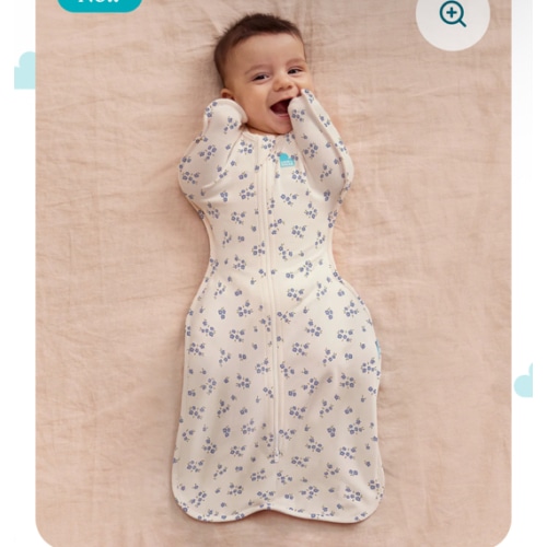 Swaddle Up™ 1.0 TOG Cotton Jacaranda Meadow