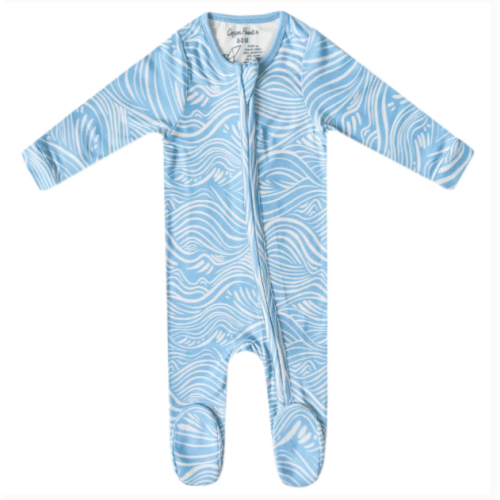 Zip-Up Footie Pajama - Surf