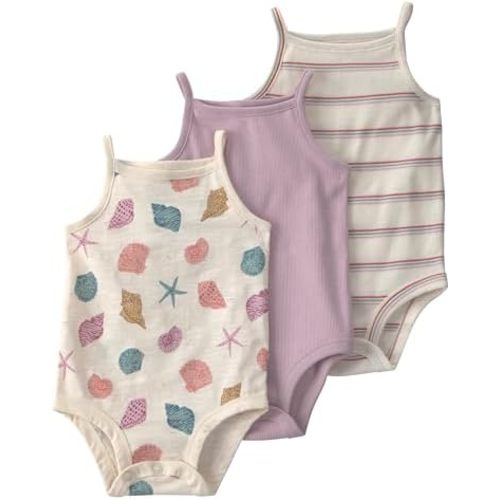 little planet by carter's unisex-baby 3-pack Short Sleeve Bodysuits Made With Organic Cotton