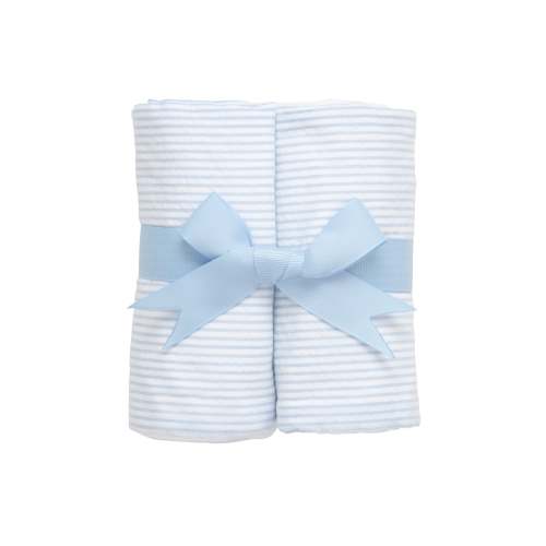 Seersucker Stripe Set of Two Burps, Blue