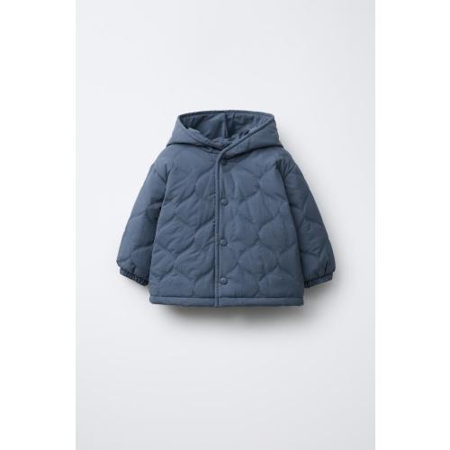 WATER REPELLENT PUFFER JACKET - Blue | ZARA United States