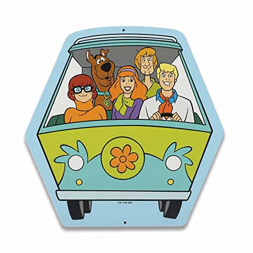 Scooby-Doo and Friends Mystery Machine Metal Sign | Retro Scooby-Doo Wall Art for Home Decorating