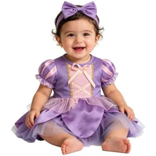 Princess Dresses Baby Girls for Infant Romper Birthday with Headband