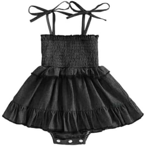 Baby Girls Denim Romper Dress Long Sleeve One Piece Jumpsuits Clothes Spring Summer