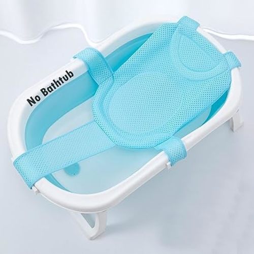 Soporte de Malla para Baño de Bebé Almohadilla Asiento de Bañera para Recién Nacido Red Antideslizante Tapete de Bañera para Bebé Asiento Flotante de Bañera Cojín Almohada Ajustable para Baño
