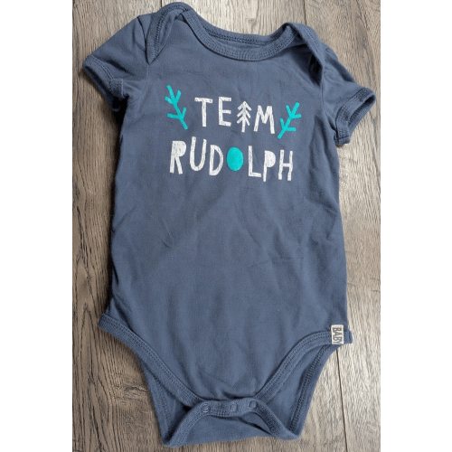 Baby Boy Clothes Baby Owl 12-18 Month Blue Team Rudolph Bodysuit