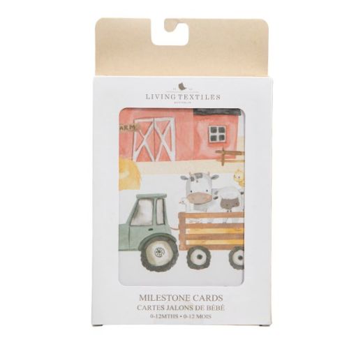 Living Textiles Milestone Cards Tractor Ride – Baby Kingdom