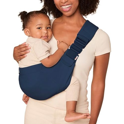 Ergobaby Upsie Hip Sling – Midnight Blue Baby Carrier – Lightweight, Adjustable Sling for Toddlers – Breathable & Ergonomic Design