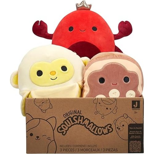 Squishmallows Original Mystery 3-Pack (8-Inch) – Official Jazwares Plush (Medium-Sized)