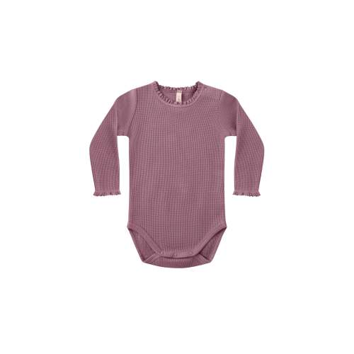 Waffle Long Sleeve Onesie (Mulberry) | The Yo Store | Portland, OR