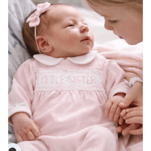 Little Sister Smocked Footie