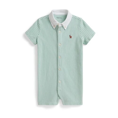 Cotton Piqué Romper, 6M