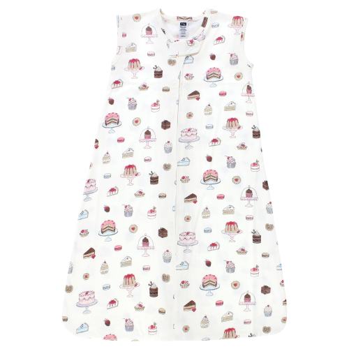 Hudson Baby Infant Girl Cotton Sleeveless Wearable Sleeping Bag, Sack, Blanket, Sweet Bakery