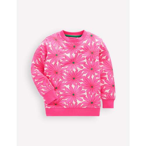 Printed Sweatshirt - Festival Pink Giant Daisy | Boden USA