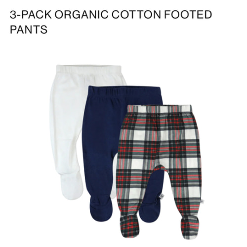 3-Pack Organic Cotton Footed Pants | Honest Baby Clothing