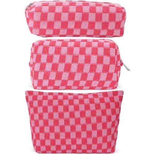 LYDZTION Makeup Bag Cosmetic Bag for Women,1Pcs Large Capacity Makeup Bags and 1Pcs Pencil Case Makeup Brushes Storage Bag Travel Toiletry Bag Organizer
