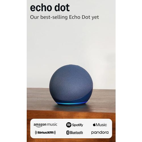 Amazon Echo Dot (newest model) - Vibrant sounding speaker with Alexa+ Early Access, Great for bedrooms, dining rooms and offices, Deep Sea Blue