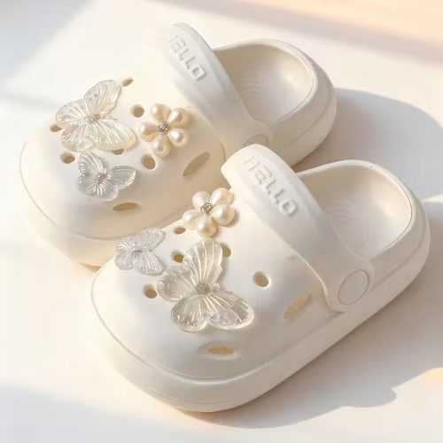 new childrens solid color flower sandals girls in - Temu