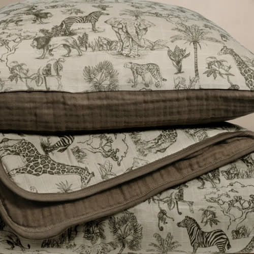 Safari Nursery Muslin Quilt & Sham Set | Nursery Bedding | Oilo™ Studio