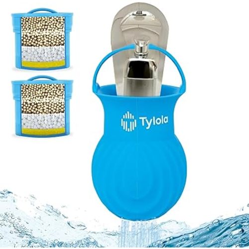 Hard Water Bathtub Filter, Bath Water Filter Helps Reduce Chlorine, Heavy Metals, Bath Filter for Sensitive Skin, Babies and Kids, Softer Skin and Healthier Hair, Tylola Bath Tech 3000-1