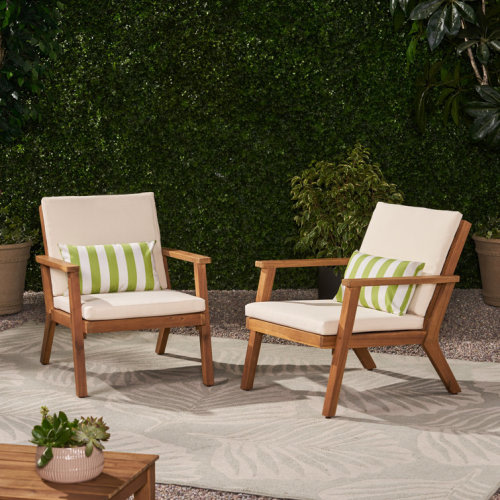 Isaacson Outdoor Patio Chair with Cushions