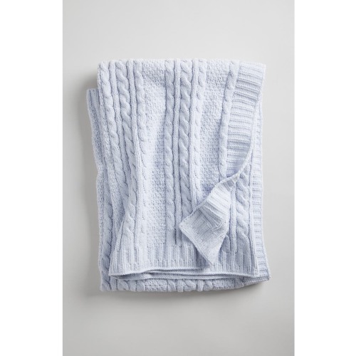 Cable Knit Baby Blanket, One Size
