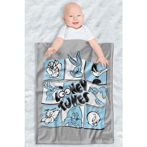 LOGOVISION Looney Tunes Lightweight Baby Blanket, 30"X40", The Looney Bunch Unisex for Infants Girls & Boys