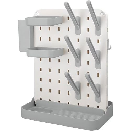 Baby Bottle Drying Rack with Adjustable Hook, Breast Pump Drying Rack, Baby Bottle Organizer for Countertop