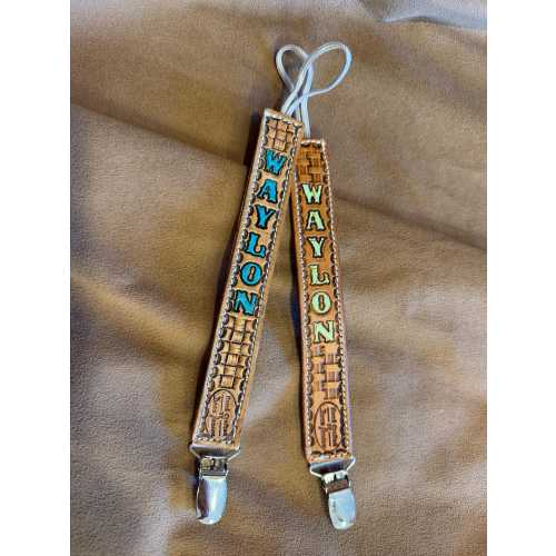 Leather Pacifier Name Straps