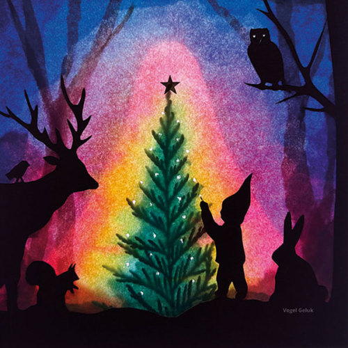 Toverlux silhouette - Vogel Geluk - Christmas Tree