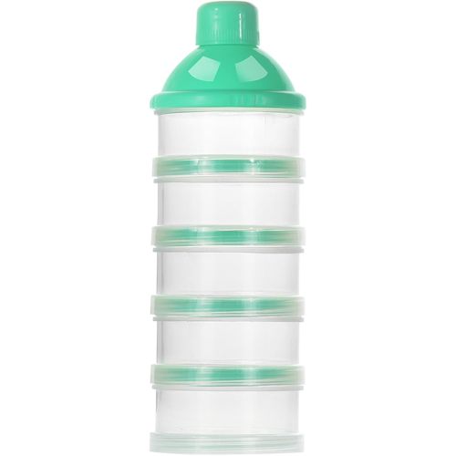 Accmor Formula Dispenser On The Go, 5 Compartments Stackable Formula Container for Travel, Baby Milk Powder Kids Snack Container, BPA Free