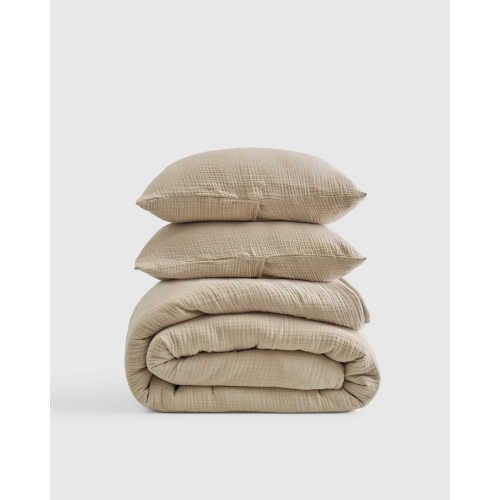 Organic Airy Gauze Quilt Set | Quince in Dune