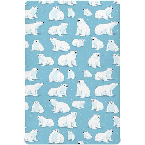 Polar Bear Crib Sheets for Boys Girls,Baby Soft Fitted Crib Sheet for Standard Crib Mattress, Toddler Bed Sheets 52"x 28" 21342165