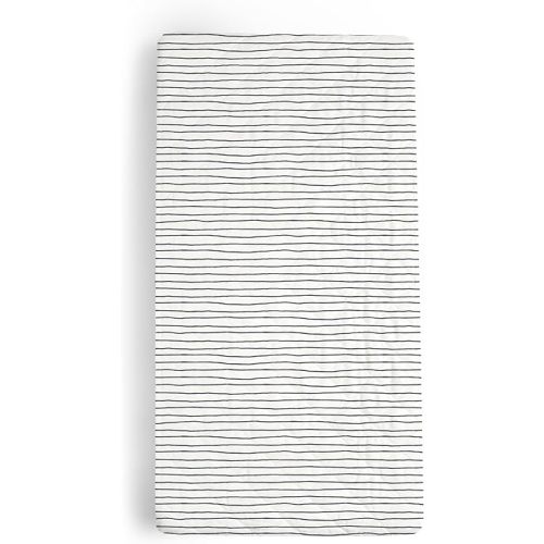 Makemake Organics Organic Changing Pad Cover GOTS Certified Organic Cotton Changing Table Cover Non Toxic Quilted Ultra Soft Unisex Girls Boys Blue Nursery (16"x33", Navy Stripes)