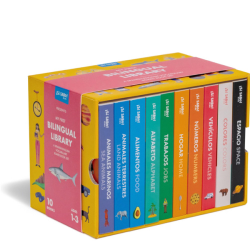 My First Bilingual Library: A Spanish-English Vocabulary Board Book Set of Colors, Numbers, Animals, ABCs, and More (Si Sabo Kids)