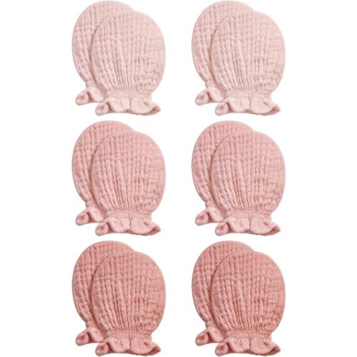 Pro Goleem Muslin Baby Mittens for Newborn, 100% Cotton No Scratch Soft Breathable Gloves for Boys and Girls 0-6 months