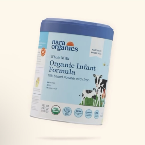 Organic Whole Milk Infant Formula – Full size cans – Nara Organics