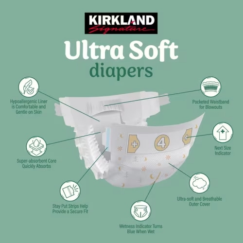 Kirkland Signature Ultra Soft Diapers - Size 5