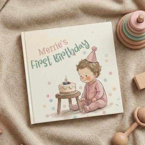 Personalized First Birthday Book | Custom Baby Name Story | 1st Birthday Keepsake Gift
