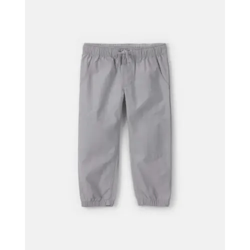 Toddler Boy Canvas Joggers - Grey | Carter's
