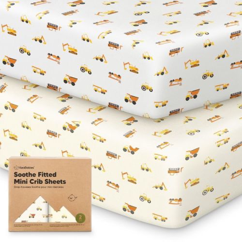 KeaBabies Mini Crib Sheets, 2-Pack