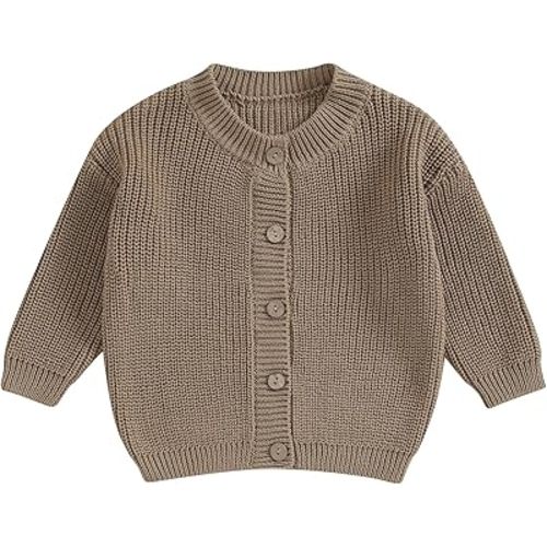 Newborn Baby Boy Girl Knit Sweater Cardigan Winter Warm Button Down Sweatshirt Top Outfit Cute Infant Fall Clothes