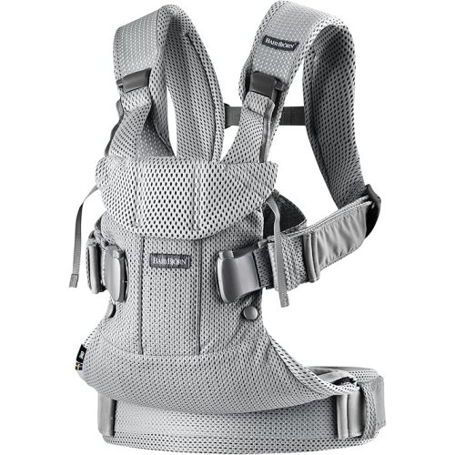 BabyBjörn New Baby Carrier One Air 2019 Edition, Mesh, Silver, One Size(Pack of 1)